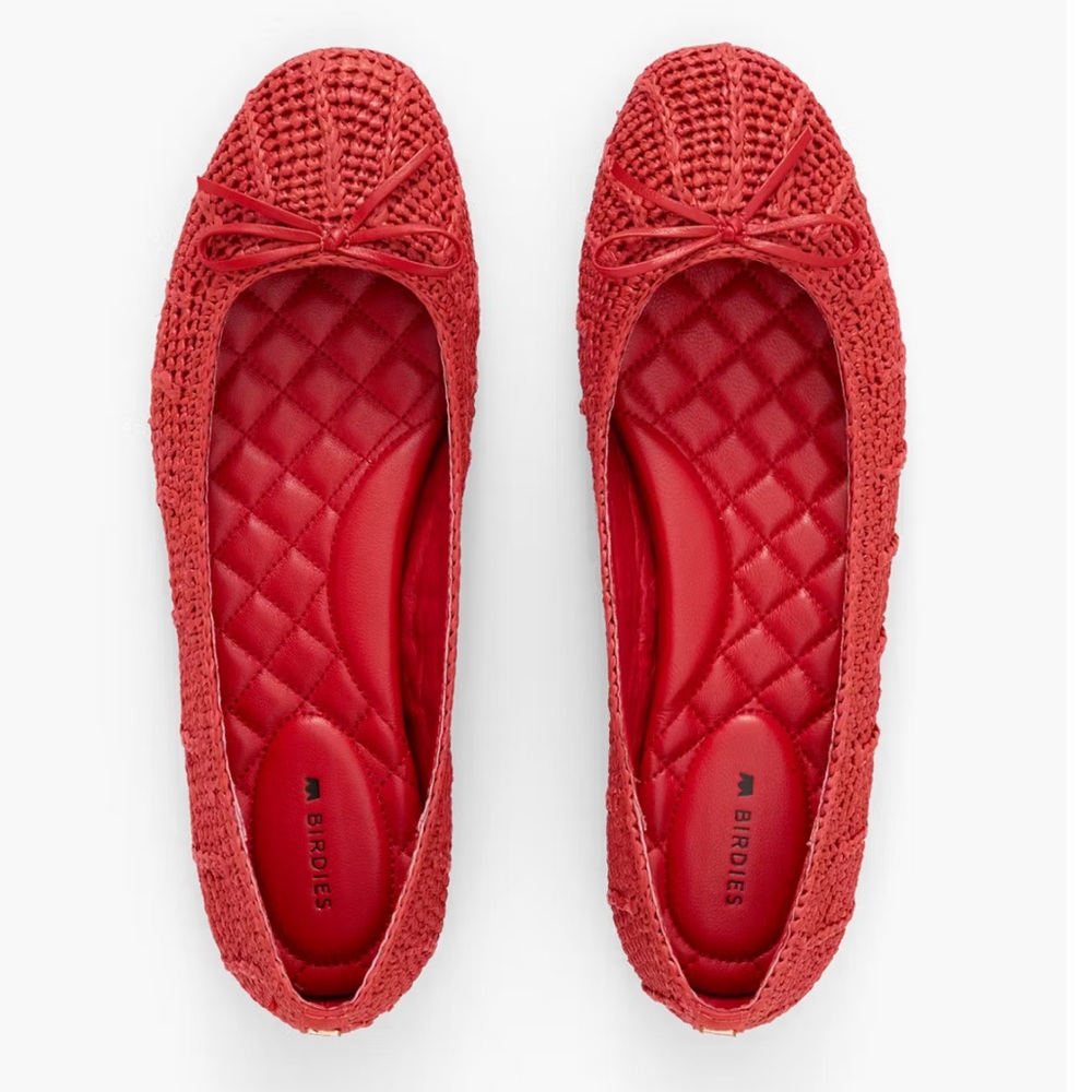 Birdies Scarlet Woven Flats - The Hummingbird